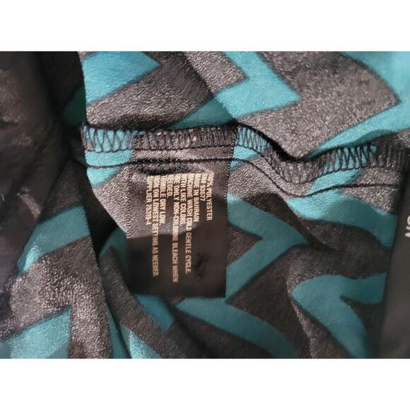 Worthington JCPenney Women’s Teal Chevron High Waist Trouser Pants – Size 14 - Picture 7 of 11